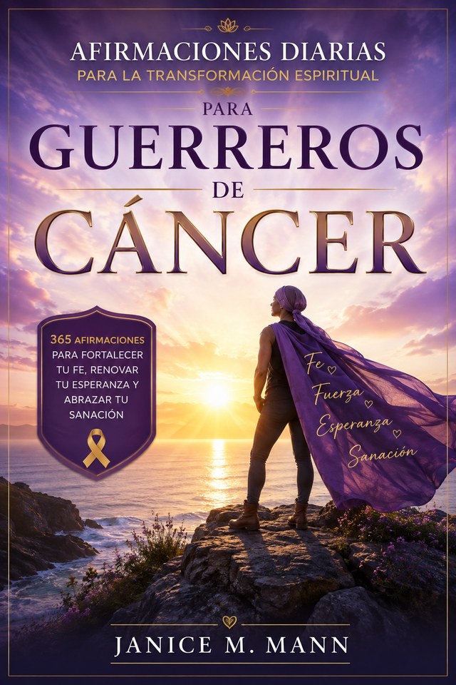 Portada del libro Afirmaciones Diarias para la Transformación Espiritual para Guerreros de Cáncer